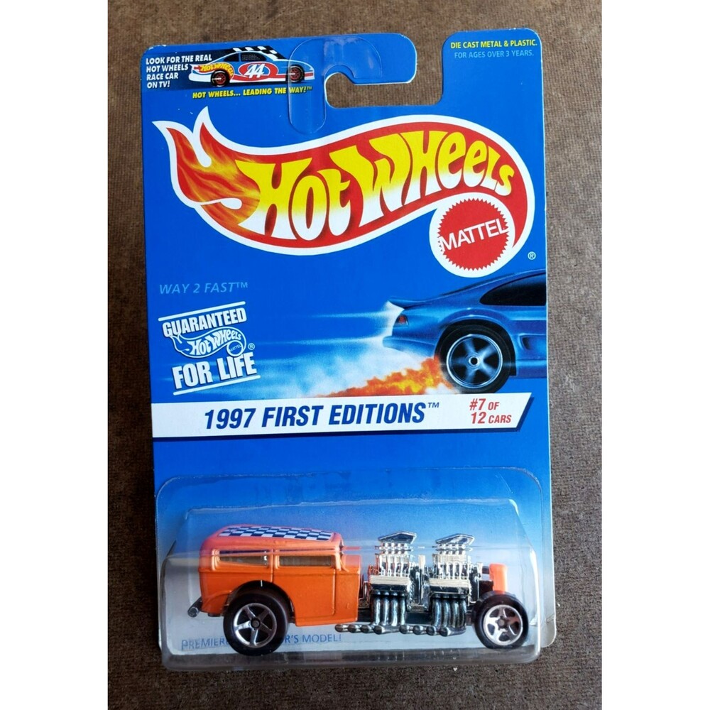 VTG Hot Wheels WAY 2 FAST Orange #514 1997 FIRST EDITIONS 7/12 1:64 5SP MALAYSIA